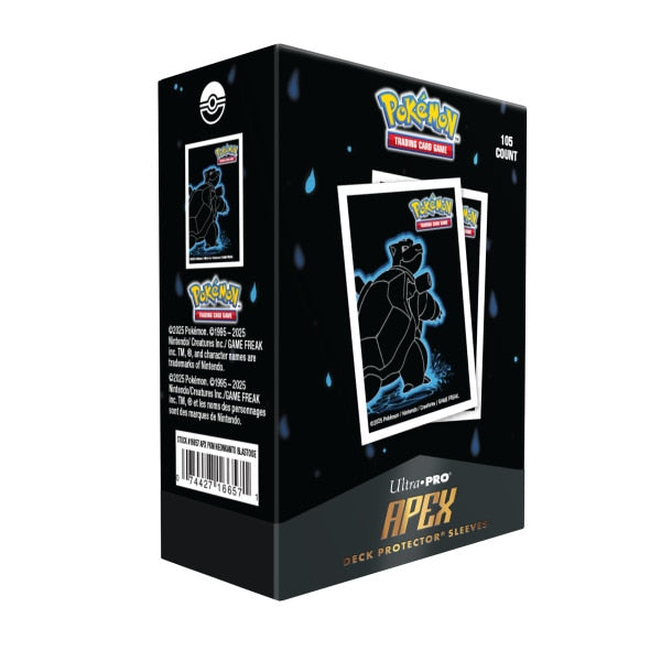 Sleeves Pokémon Neon Kanto Blastoise 105ct APEX Deck Protector